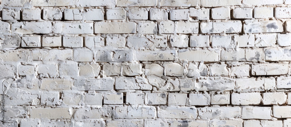 Aufkleber abstract whitewashed brick wall background texture for grunge wallpapers or web banners with ample c