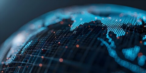 Creating a Worldwide Digital Content Network for Social Media and Streaming Services. Concept Digital Content, Social Media, Streaming Services, Worldwide Network, Content Creation