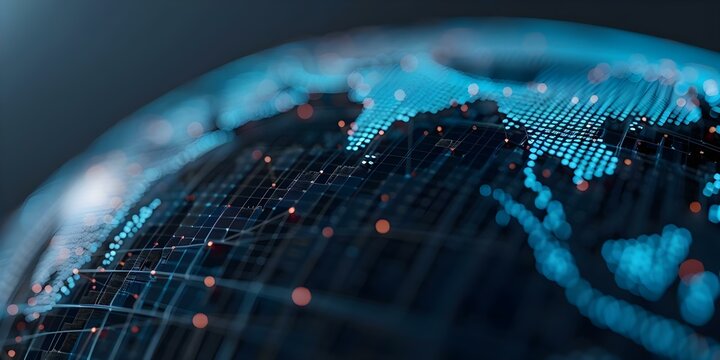 Creating a Worldwide Digital Content Network for Social Media and Streaming Services. Concept Digital Content, Social Media, Streaming Services, Worldwide Network, Content Creation