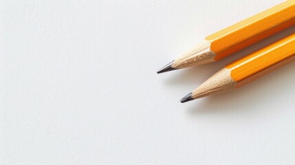 Obraz premium Isolated White Background Pencil with Space for Copy