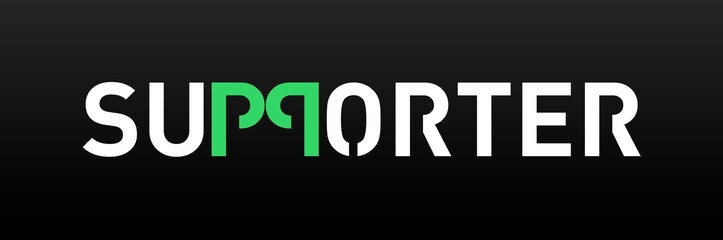 Parola SUPPORTER  con sfondo colorato gradiente