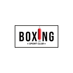 Vector logo template Boxing Club 