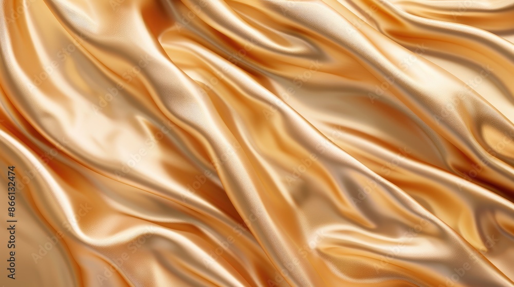 Aufkleber luxurious backdrop with space for text on smooth glossy silk fabric rich texture in top down view
