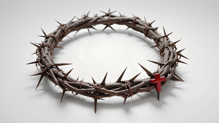 Fototapeta premium Crown of Thorns on white background