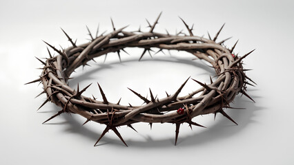 Fototapeta premium Crown of Thorns on white background