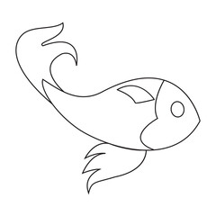 fish outline vector illustration