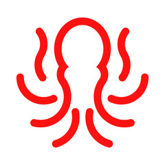 Obraz premium Octopus Vector Logo Design Template