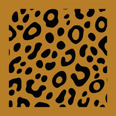 Vector illustration of seamless pattern with leopard print