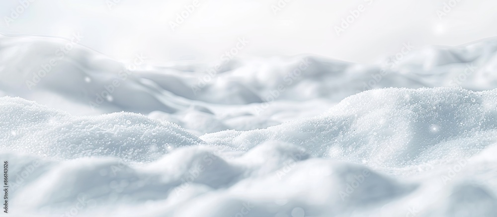 Poster Blurred image of snow drifts, providing a snowy background in white with copy space image.