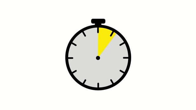 a stopwatch that turns on and counts down 10 seconds and turns off on a white background