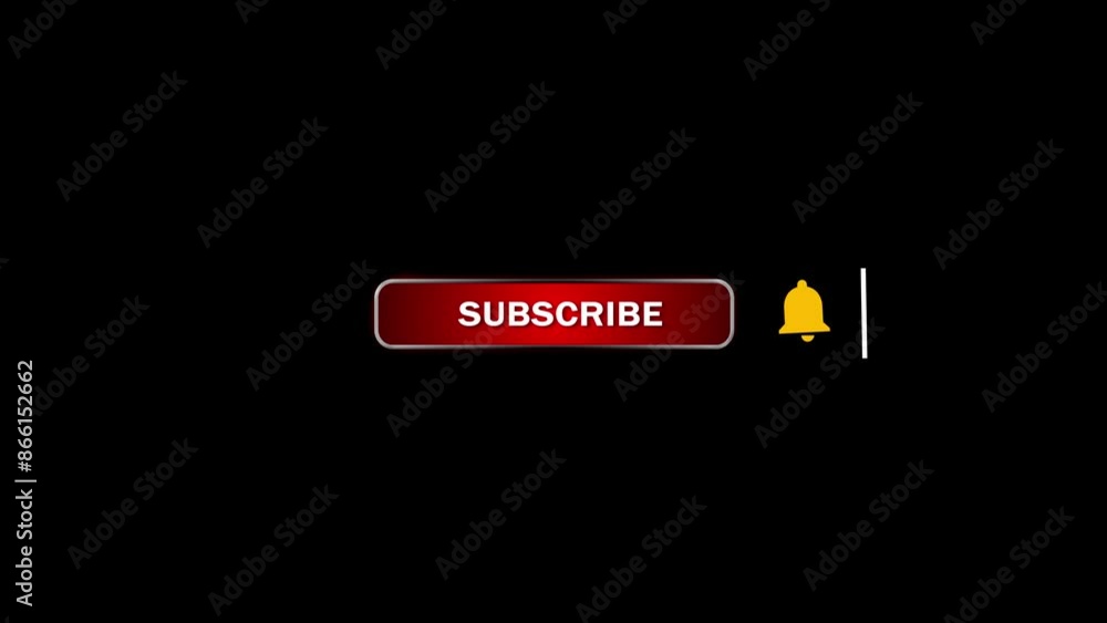 Poster 4k subscribe lower third button animation youtube channel. social media. like, comment, share subscr