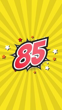 Animated Number 85 - Eighty-Five - 85th eighty-fifth