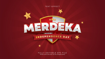 Merdeke Indonesia font style Text Effect