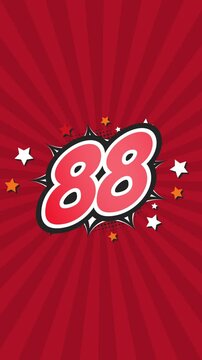 Animated Number 88 - Eighty-Eight - 88th eighty-eighth
