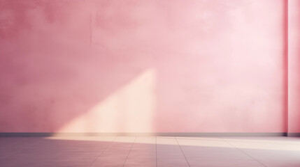 background image of an empty space with oink tones, light and shadow, background for product presentation 