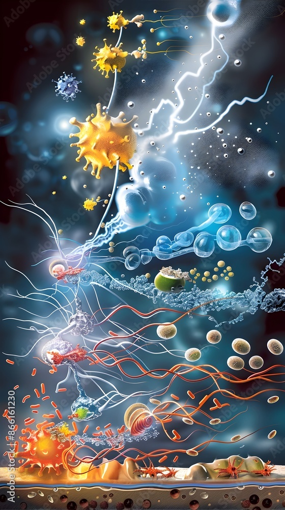 Poster visualizing the electrifying dynamics of phosphatidylserine modulation in the bundle of his