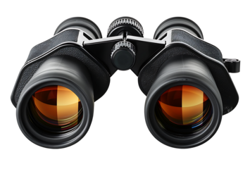 Pair of Binoculars on White Background Transparent PNG