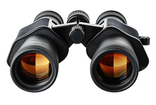Pair of Binoculars on White Background Transparent PNG