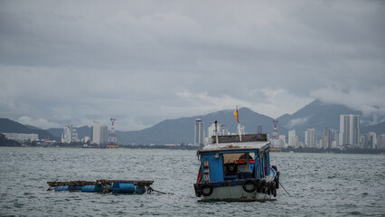 Floating fishing farms in Nha Trang, Central Vietnam © Jakub