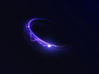 Glowing blue swirl PNG of bright lines with intertwining lightning effect. Abstract light effect for game design and web design for vector illustration.