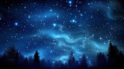 Obraz premium night in the woods