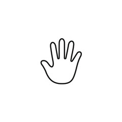 Hand stop icon vector. EPS 10 editable vector