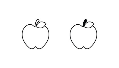Apple icon design with white background stock illustration