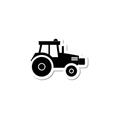 Tractor icon isolated on transparent background