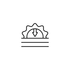 Sunset icon vector. EPS 10 editable vector