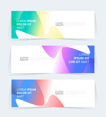 Fototapeta premium Geometric banner design with Vector presentation template.