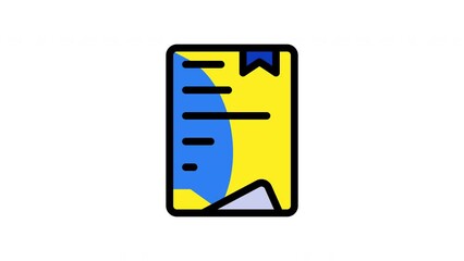 Suitable for educational note animation or reading materials. Vibrant colors make it eyecatching for bookrelated designs or promotions. Great for bookstores or libraries. - Powered by Adobe