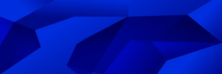 Obraz premium Abstract Blue fluid gradient Geometric banner design background.