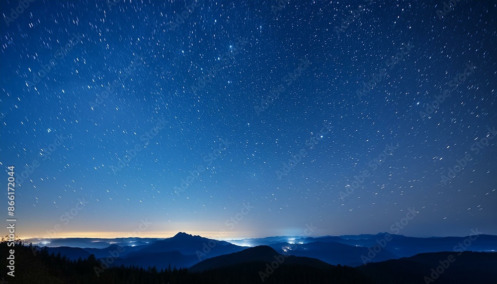 Wall mural blue night starry sky space background for screensaver