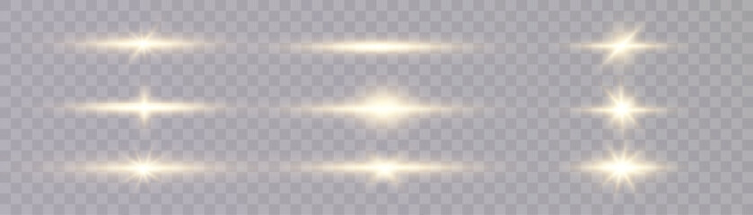 Glowing light effect. Sparkling highlights of a bright flash with a bright flickering shimmer. Vector illustration.	
