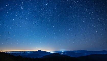 Fototapeta premium Blue night starry sky space background for screensaver