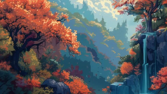 Find inspiration in the intricate and colorful patterns of these pixel art backgrounds