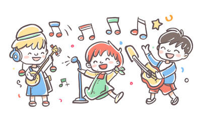 toddler or baby doing activities happily and having fun.