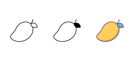 Mango icon design with white background stock illustration