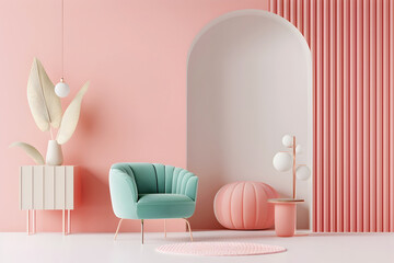 Captivating Blend of Modern and Retro Design Elements in a Cozy and Stylish Living Room Setting