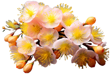 Mimosa flower Isolated on transparent background
