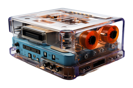 Mini DV video cassette tape Isolated on transparent background