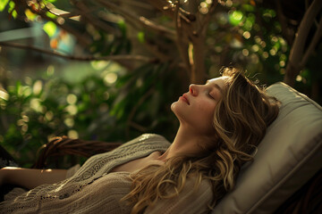 Relax summer day where women enjoy relaxation and beauty treatments. National Relaxation Day on August 15