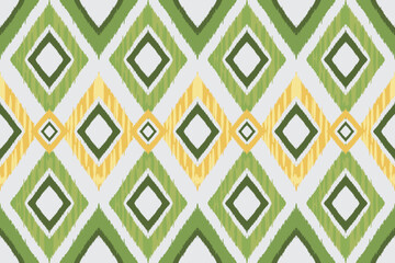 Ethnic abstract ikat art. Aztec ornament print. geometric ethnic pattern seamless color oriental. Design for background ,curtain, carpet, wallpaper, clothing, wrapping, Batik, vector illustration.
