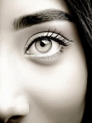 Fototapeta premium close up of eye with eyelashes