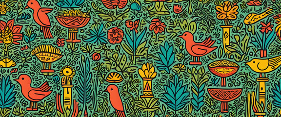 seamless pattern with flowers