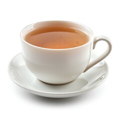 Obraz premium A cup of tea on a white background, with high resolution photography and no text in the picture. 