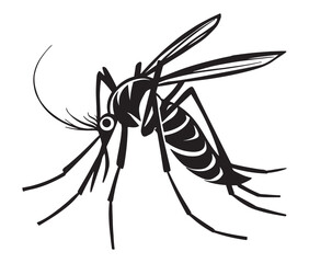 Mosquito Silhouette art vector illustration 