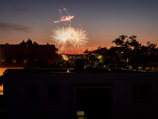 fireworks in the city