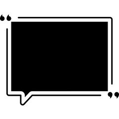 Obraz premium Quote Frame Blank Template. Quote Box Icon. Talk Remark Quotation Frame. Vector Illustration