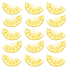 hand painted watercolour lemon slice pattern background